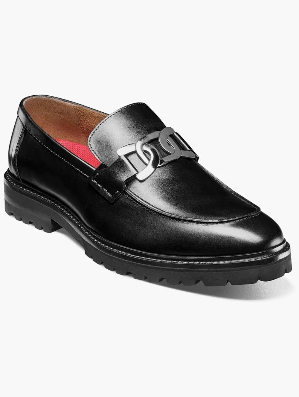 (W-4636) Stacy Adams Mens Hale Moc Toe Bit Slip On Loafers Sz 10